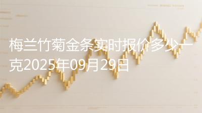 梅兰竹菊金条实时报价多少一克2025年09月29日