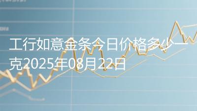 工行如意金条今日价格多少一克2025年08月22日