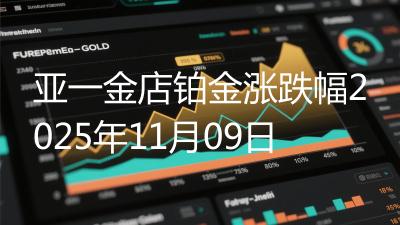 亚一金店铂金涨跌幅2025年11月09日
