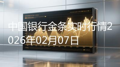 中国银行金条实时行情2026年02月07日