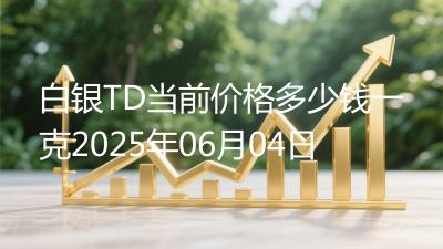 白银TD当前价格多少钱一克2025年06月04日