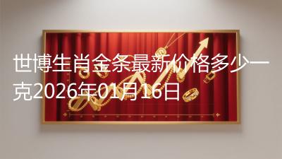 世博生肖金条最新价格多少一克2026年01月16日
