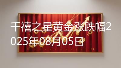 千禧之星黄金涨跌幅2025年08月05日