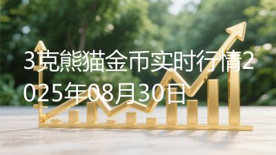3克熊猫金币实时行情2025年08月30日