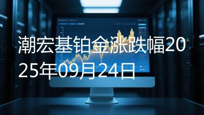 潮宏基铂金涨跌幅2025年09月24日