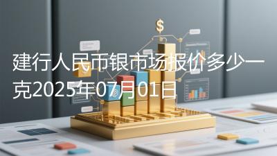 建行人民币银市场报价多少一克2025年07月01日