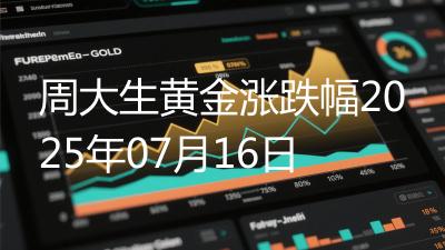周大生黄金涨跌幅2025年07月16日
