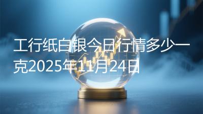 工行纸白银今日行情多少一克2025年11月24日