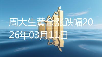 周大生黄金涨跌幅2026年03月11日