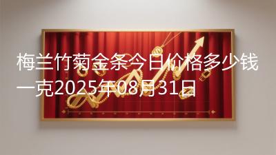 梅兰竹菊金条今日价格多少钱一克2025年08月31日