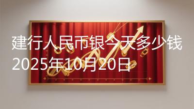 建行人民币银今天多少钱2025年10月20日