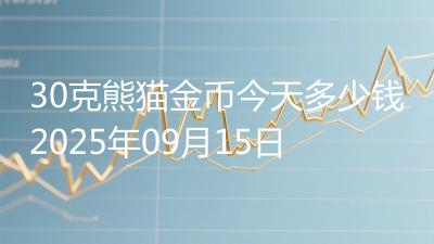 30克熊猫金币今天多少钱2025年09月15日