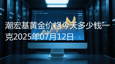 潮宏基黄金价格今天多少钱一克2025年07月12日