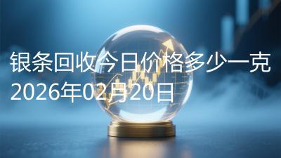 银条回收今日价格多少一克2026年02月20日