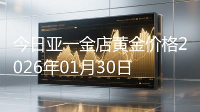 今日亚一金店黄金价格2026年01月30日
