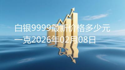 白银9999最新价格多少元一克2026年02月08日