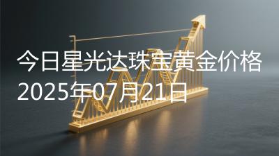 今日星光达珠宝黄金价格2025年07月21日