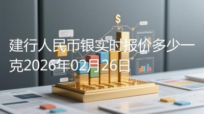 建行人民币银实时报价多少一克2026年02月26日