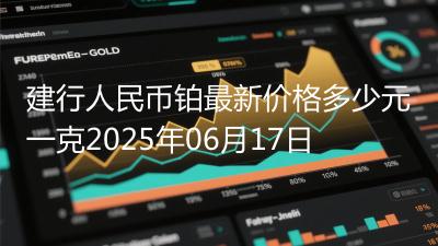建行人民币铂最新价格多少元一克2025年06月17日