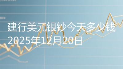 建行美元银钞今天多少钱2025年12月20日