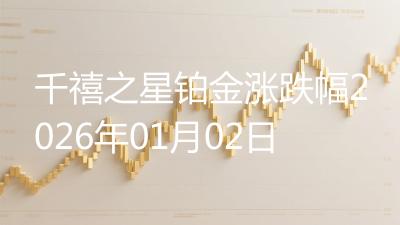 千禧之星铂金涨跌幅2026年01月02日