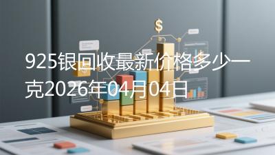 925银回收最新价格多少一克2026年04月04日