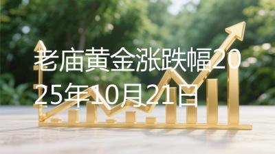 老庙黄金涨跌幅2025年10月21日