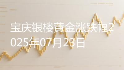 宝庆银楼黄金涨跌幅2025年07月23日