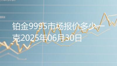 铂金9995市场报价多少一克2025年06月30日