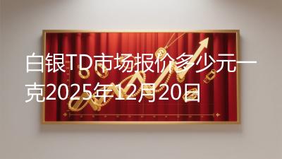 白银TD市场报价多少元一克2025年12月20日