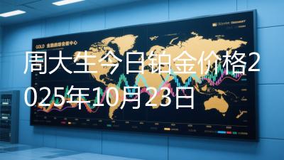 周大生今日铂金价格2025年10月23日