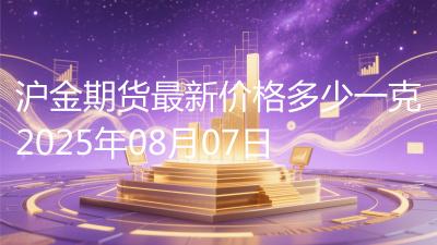 沪金期货最新价格多少一克2025年08月07日