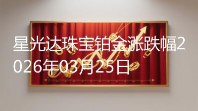 星光达珠宝铂金涨跌幅2026年03月25日
