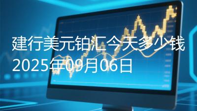 建行美元铂汇今天多少钱2025年09月06日
