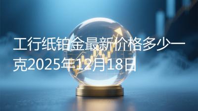 工行纸铂金最新价格多少一克2025年12月18日