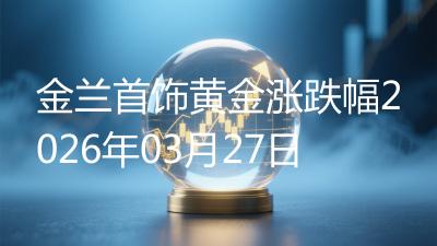 金兰首饰黄金涨跌幅2026年03月27日