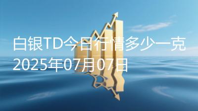 白银TD今日行情多少一克2025年07月07日