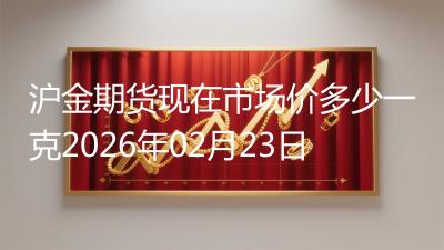 沪金期货现在市场价多少一克2026年02月23日