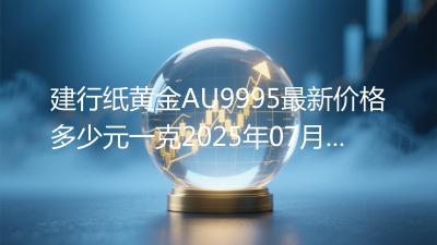 建行纸黄金AU9995最新价格多少元一克2025年07月01日