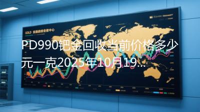PD990钯金回收当前价格多少元一克2025年10月19日