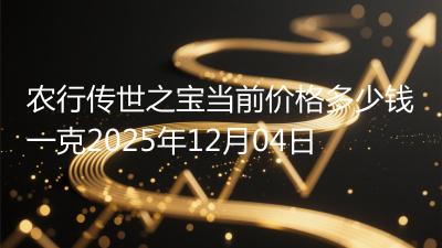 农行传世之宝当前价格多少钱一克2025年12月04日
