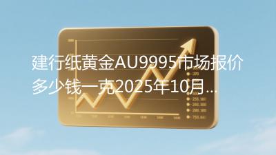 建行纸黄金AU9995市场报价多少钱一克2025年10月21日