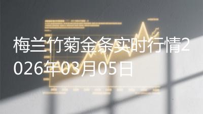 梅兰竹菊金条实时行情2026年03月05日