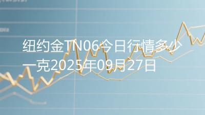 纽约金TN06今日行情多少一克2025年09月27日