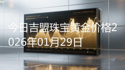今日吉盟珠宝黄金价格2026年01月29日