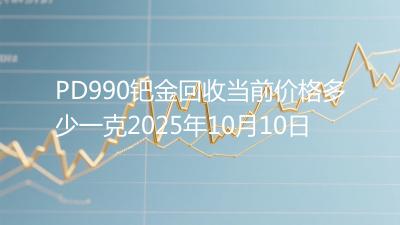 PD990钯金回收当前价格多少一克2025年10月10日