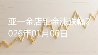 亚一金店铂金涨跌幅2026年01月06日