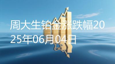 周大生铂金涨跌幅2025年06月04日