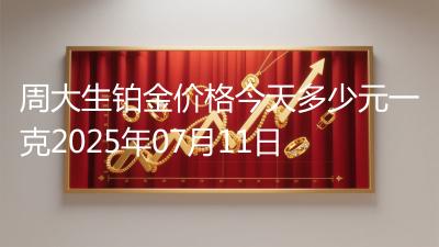 周大生铂金价格今天多少元一克2025年07月11日