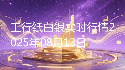 工行纸白银实时行情2025年08月13日